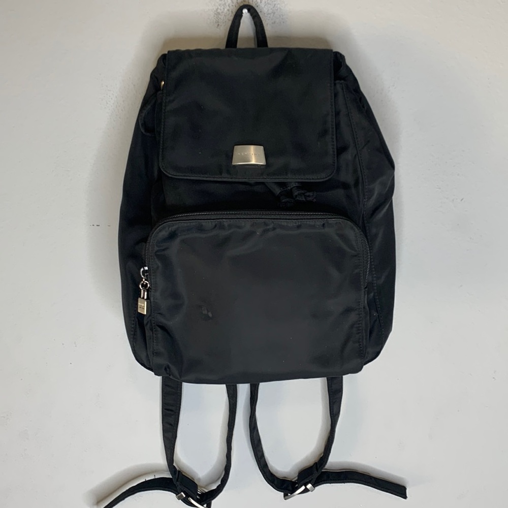 Vintage Perlina nylon black mini backpack